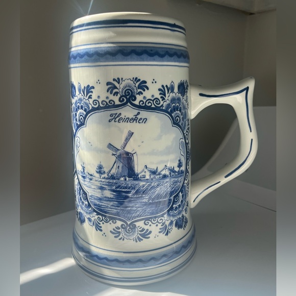 *RARE* Heineken 50th Anniversary Edition Delft Ceramic XL Beer Stein